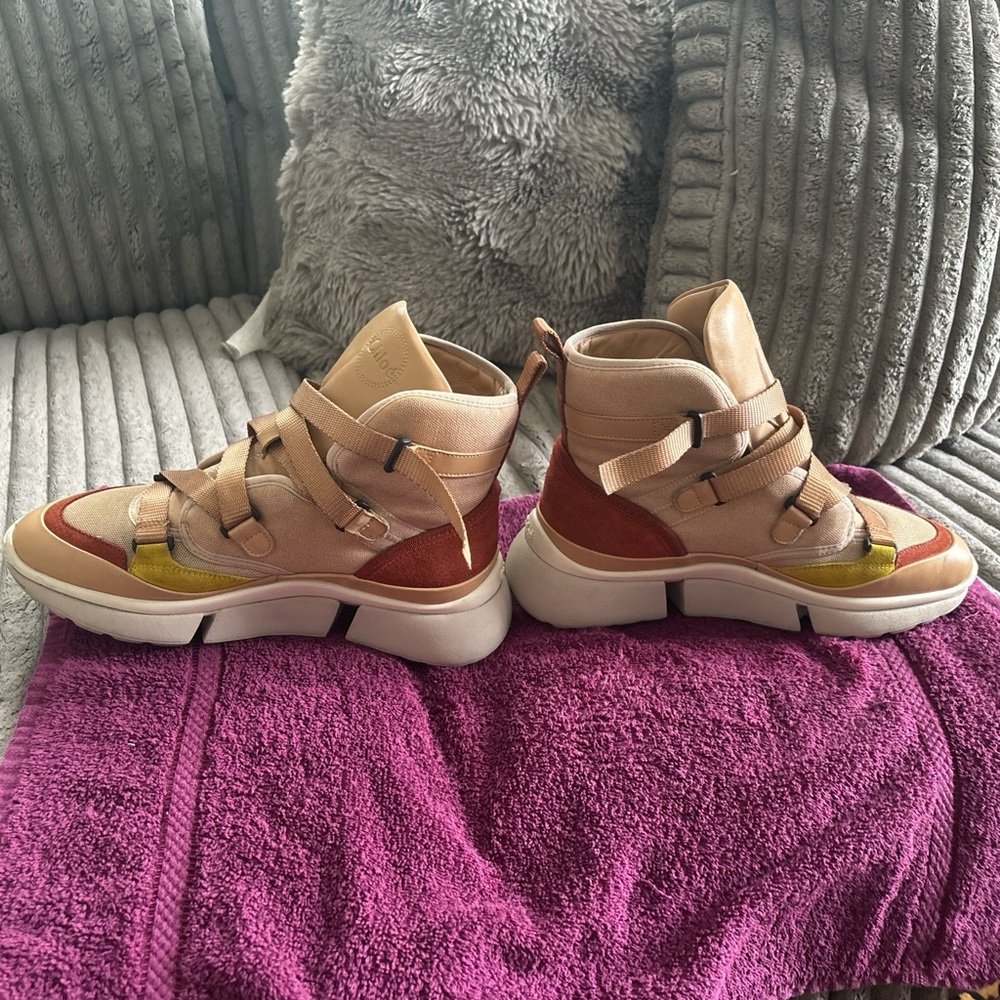 Chloe Multicolor High-Top Sneakers View 3